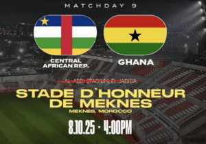Soi kèo dự đoán Central African Republics v Ghana vòng loại World Cup 2026. châu Phi