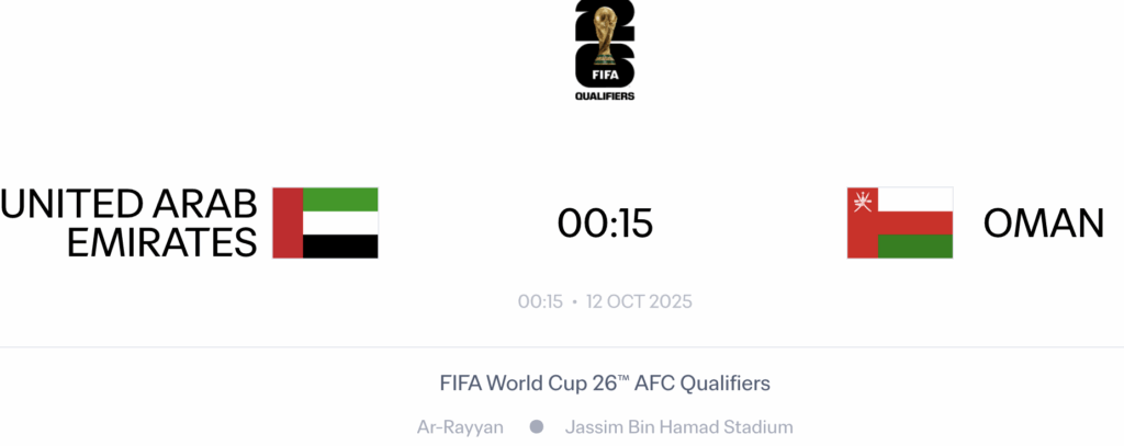 UAE vs Oman - Soi kèo dự đoán vòng loại World Cup 2026 khu vực châu Á