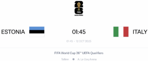 Estonia vs Italia - Soi kèo vòng loại WC 2026 châu Âu