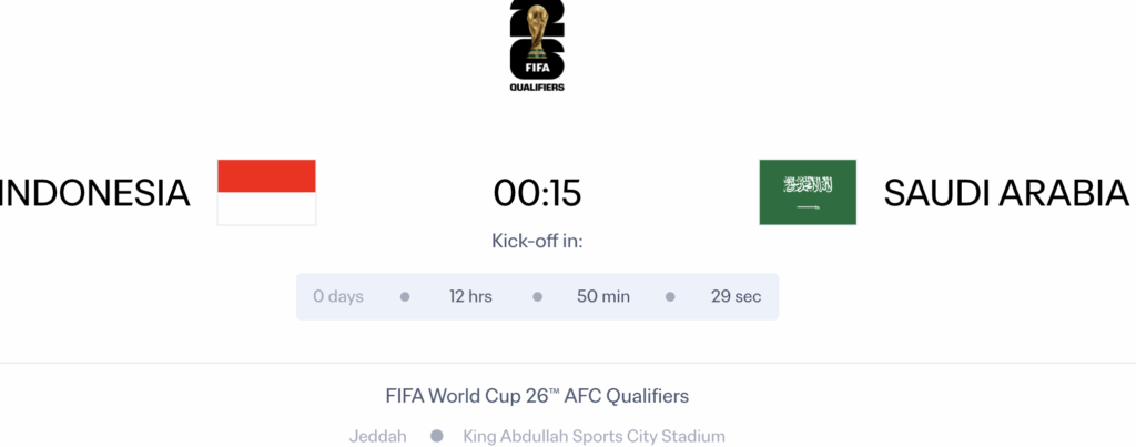 Indonesia vs Saudi Arabia - Soi kèo vòng loại World Cup 2026 châu Á