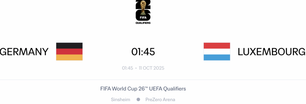 Đức vs Luxembourg - Vòng loại World Cup 2026 khu vực châu Âu