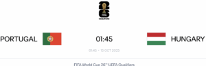 Bồ Đào Nha vs Hungary - Soi kèo bảng F vòng loại World cup 2026 khu vực châu Âu