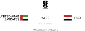 World Cup 2026 Vòng loại thứ 5: Soi kèo UAE v Iraq